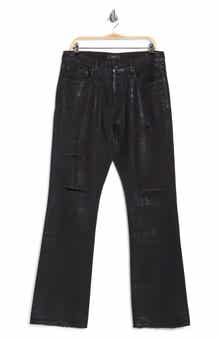 Ripped Foil Relaxed Fit Jeans