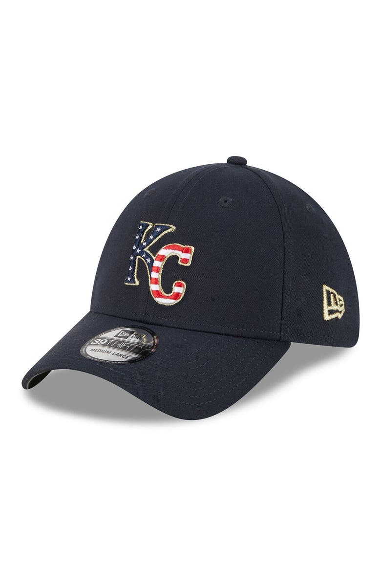 Men's New Era  Navy Kansas City Royals 2023 Fourth of July 39THIRTY Flex Fit Hat, Alternate, color, Navy
