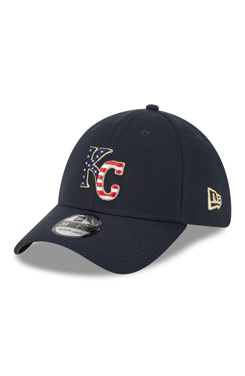 New Era Men's New Era Navy Kansas City Royals 2023 Fourth of July 39THIRTY Flex Fit Hat, Alternate, color, Navy