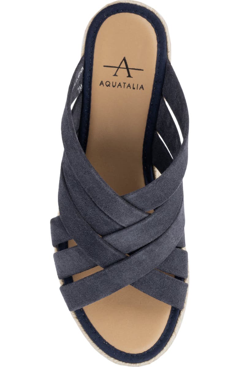 Aquatalia Aura Wedge Sandal, Alternate, color, Navy