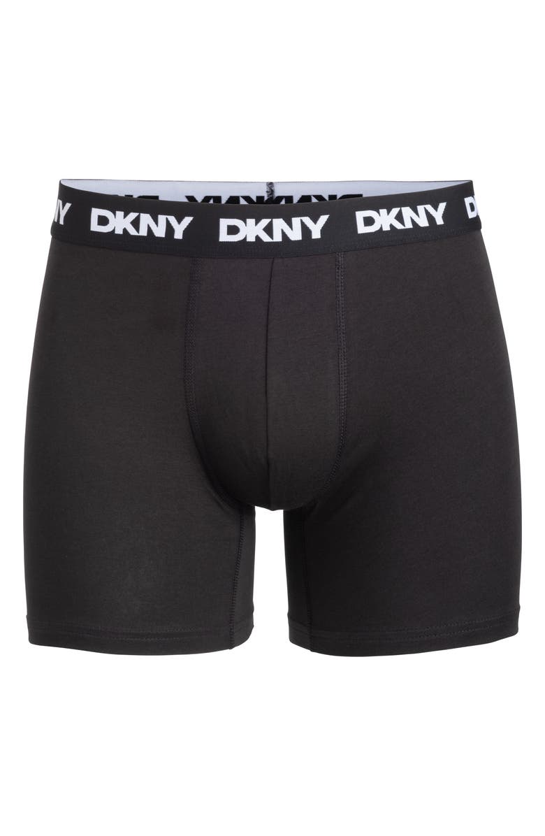 DKNY Back of Four Boxer Briefs, Alternate, color, Black/Black/Black/Black