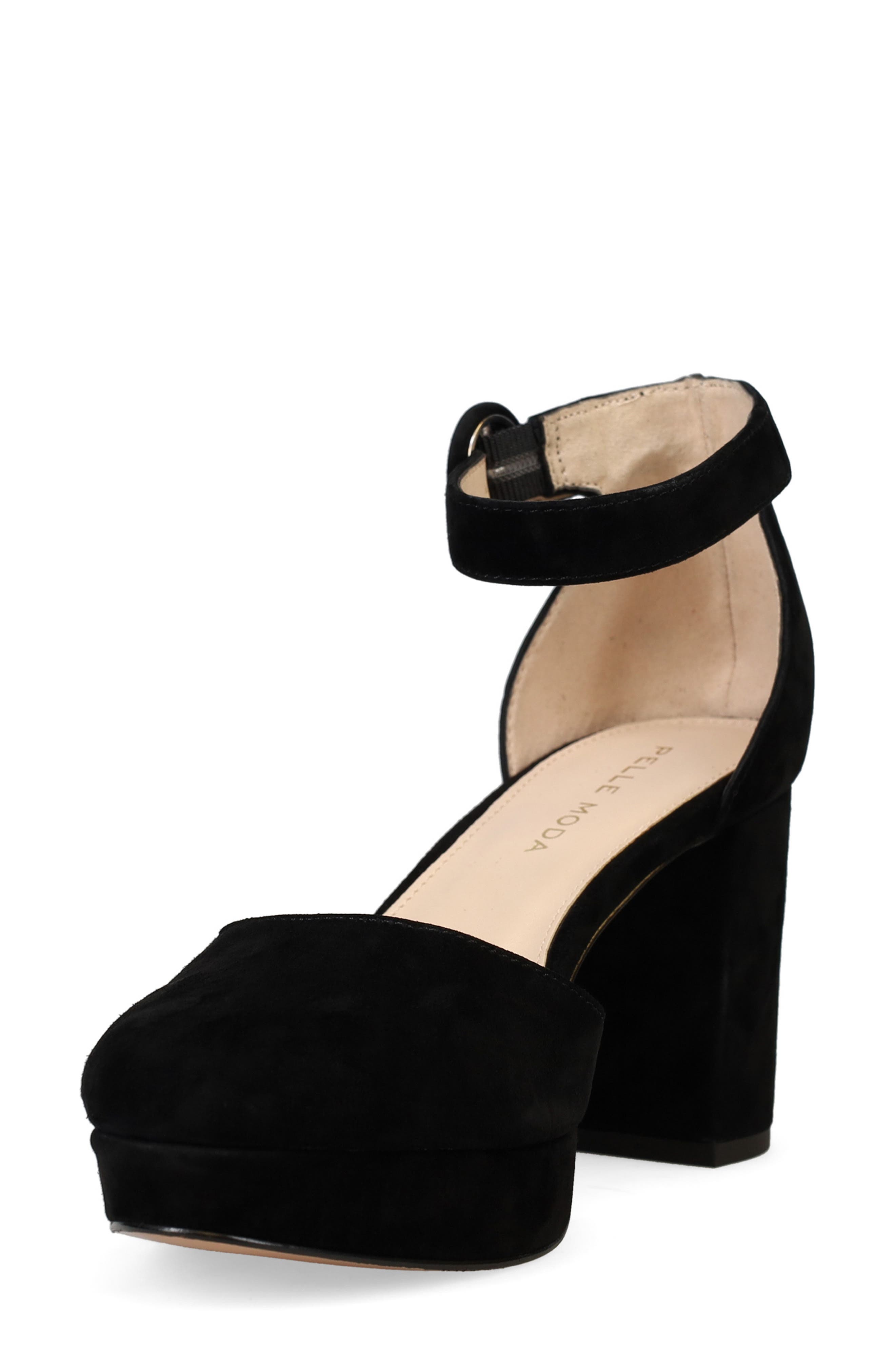 Pelle Moda Lenor Block Heel Platform Pump, Alternate, color, Black