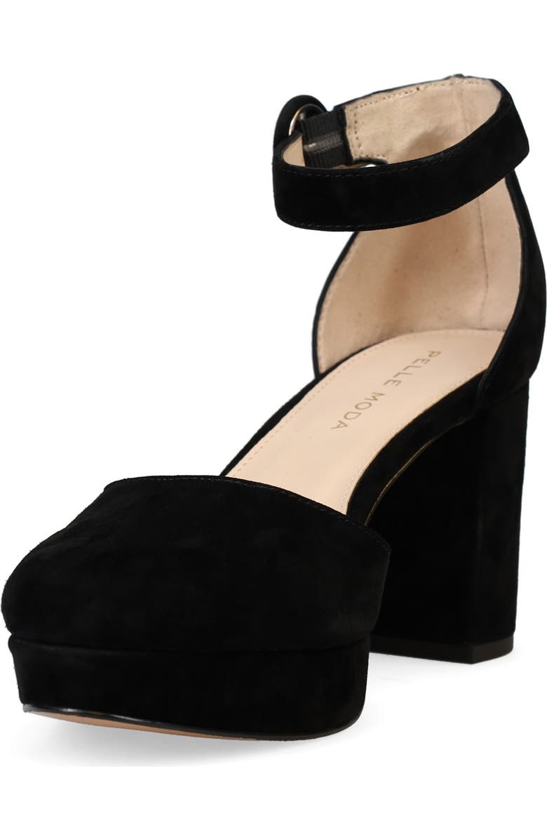 Pelle Moda Lenor Block Heel Platform Pump, Alternate, color, Black