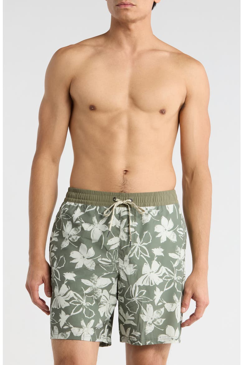 Surf Volley Swim Shorts, Main, color, DUSTY OLIVE