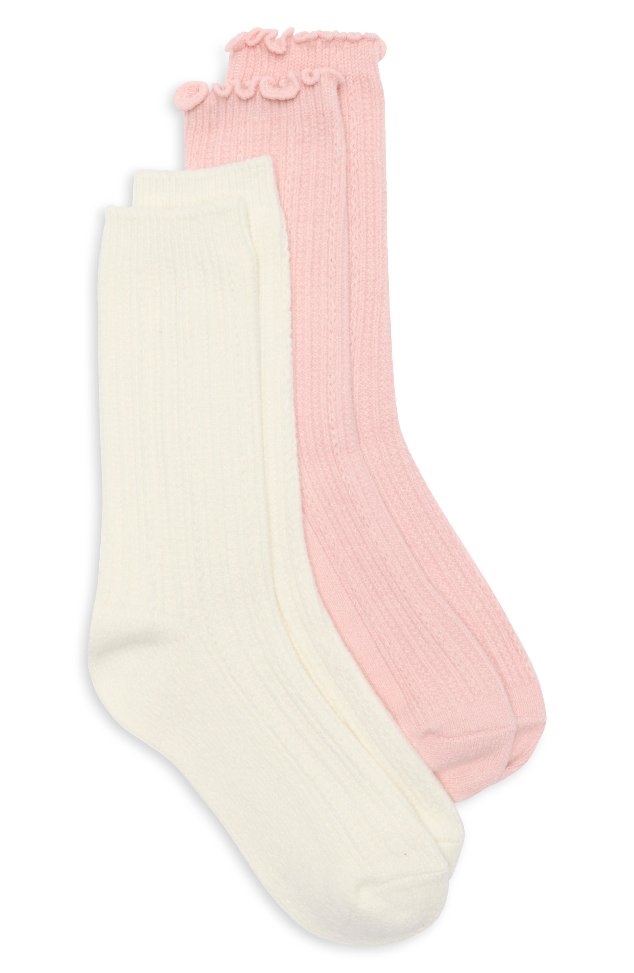 2-Pack Chain Stitch Assorted Crew Socks