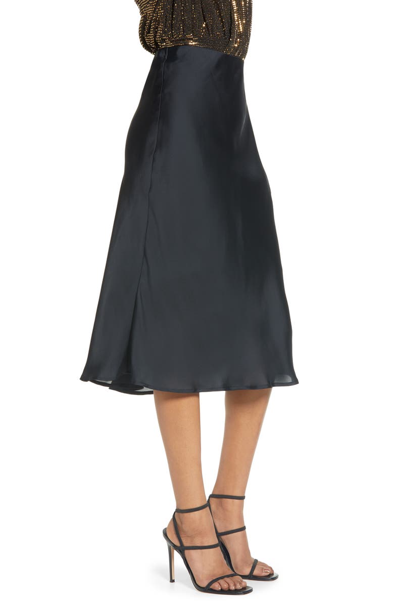 Leith Satin Midi Skirt, Alternate, color, 