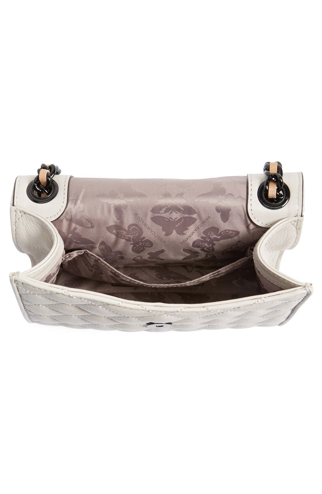 'Quilted Mini Affair' Convertible Crossbody Bag, Alternate, color, PUTTY/ BLACK