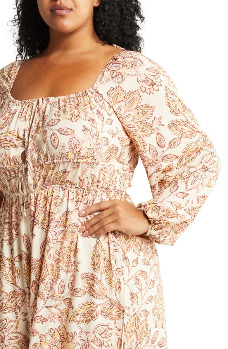 Fourteenth Place Emery Floral Long Sleeve Midi Dress, Alternate, color,