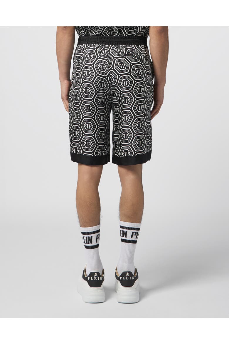 Silk Drawstring Shorts Monogram 70'S Men, Alternate, color, black