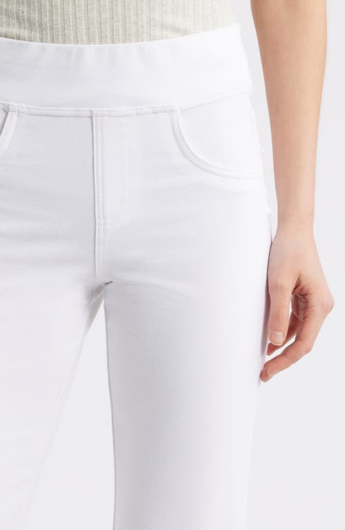 Hue Game Changing High Waist Straight Leg Denim Leggings In White