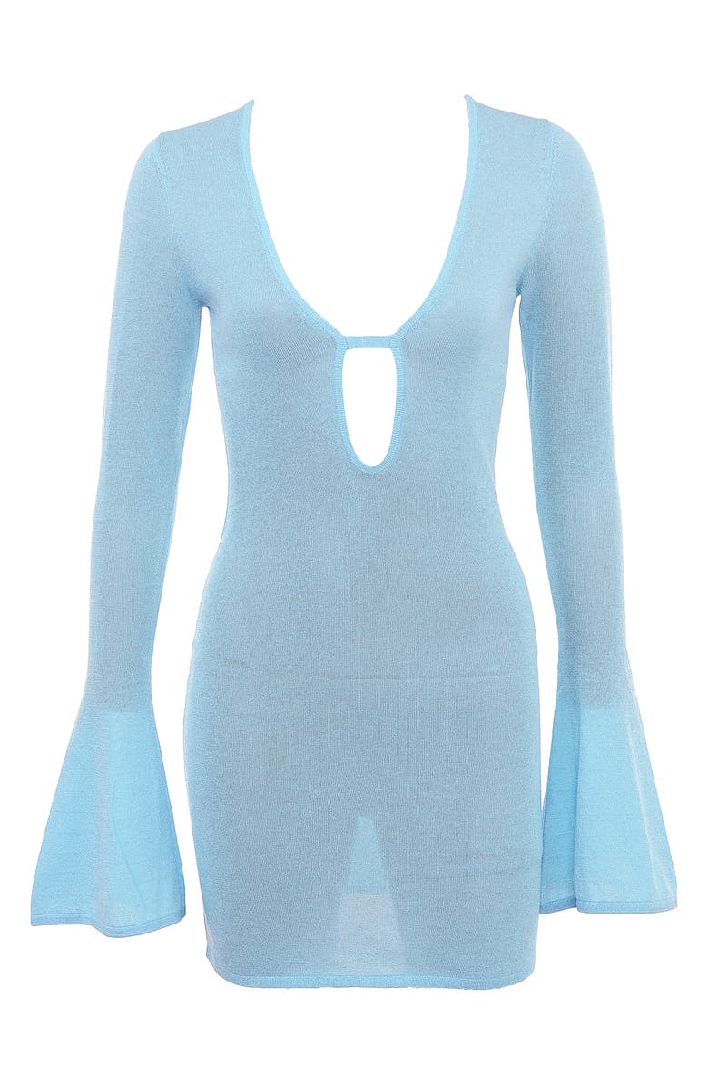 HOUSE OF CB Noya Metallic Long Sleeve Minidress, Alternate, color, 