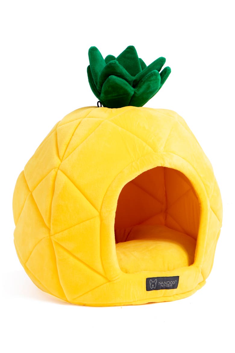 Pineapple Pet Bed, Alternate, color, YELLOW