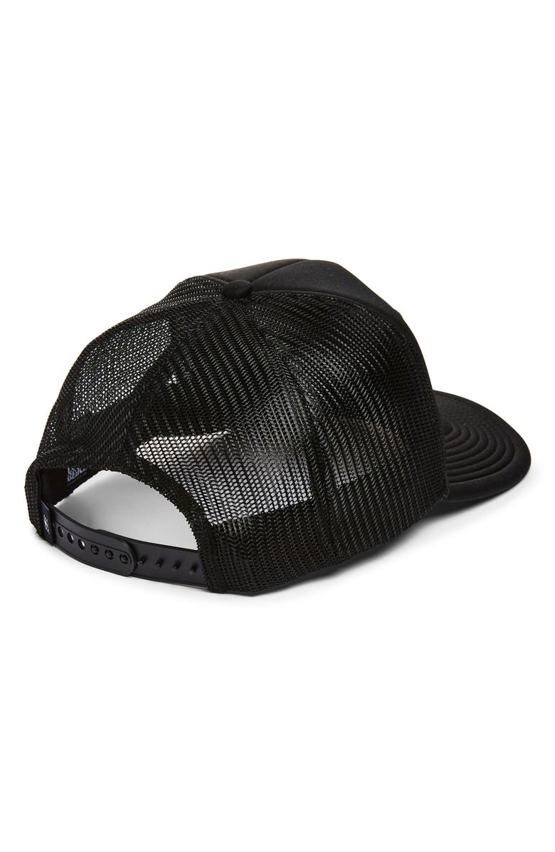 Local Beach Logo Patch Trucker Hat, Alternate, color, Black