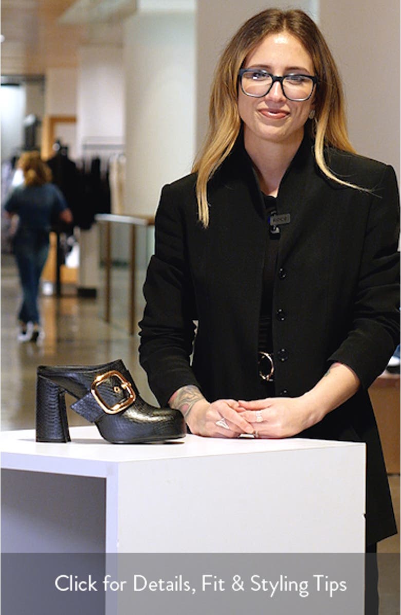 Elysia Snakeskin Embossed Clog, sales video thumbnail