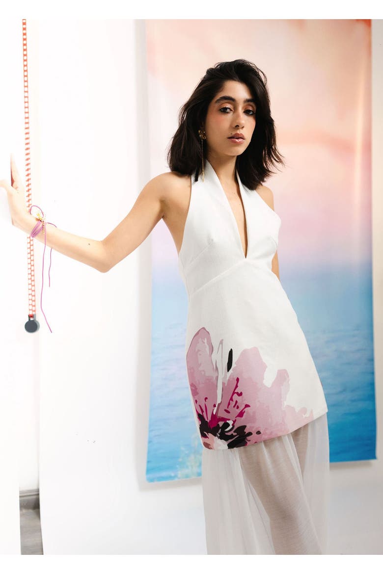Lisa Halter Dress, Alternate, color, White