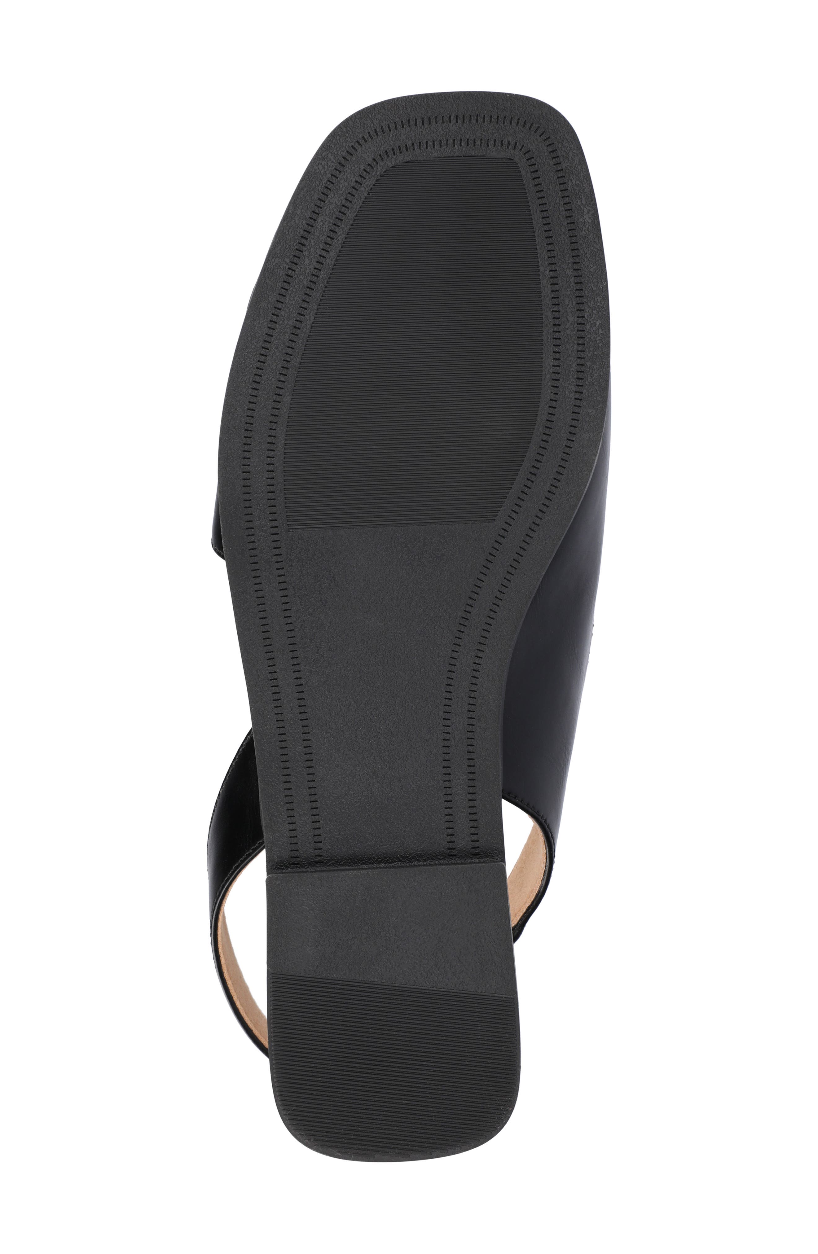 Journee Collection Brinsley Slingback Sandal, Alternate, color, Black Pu