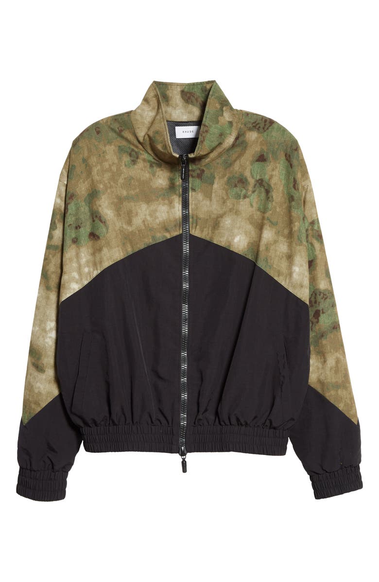 Rhude Camo Water Resistant Nylon Flight Jacket, Alternate, color, 