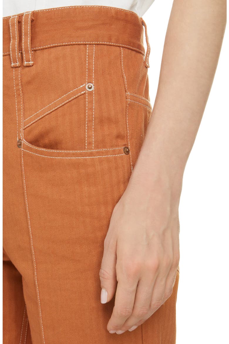 Lirokae Herringbone Straight Leg Jeans, Alternate, color, TERRACOTTA