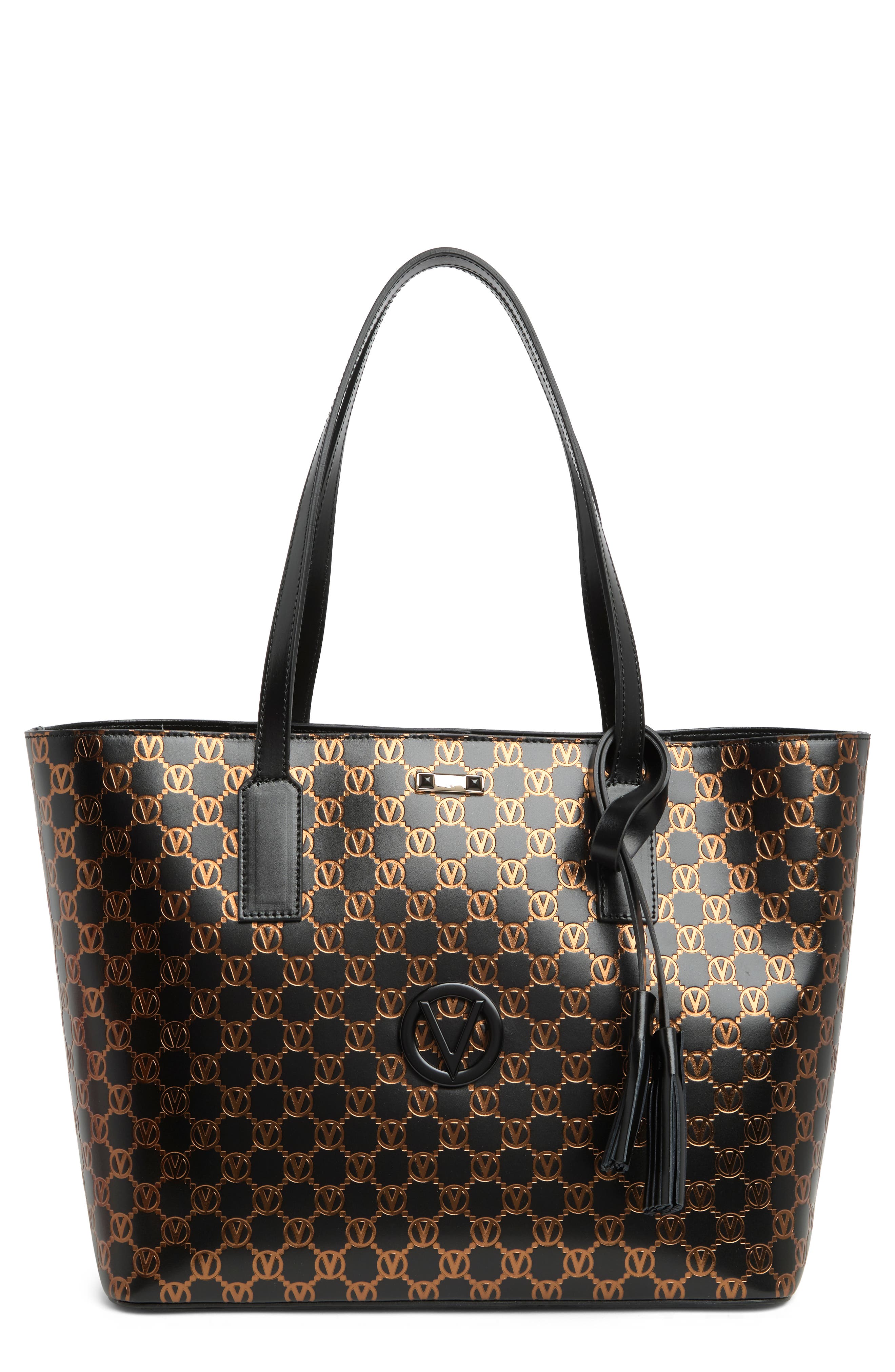 VALENTINO BY MARIO VALENTINO Soho Monogram Leather Tote Bag, Main, color, 
