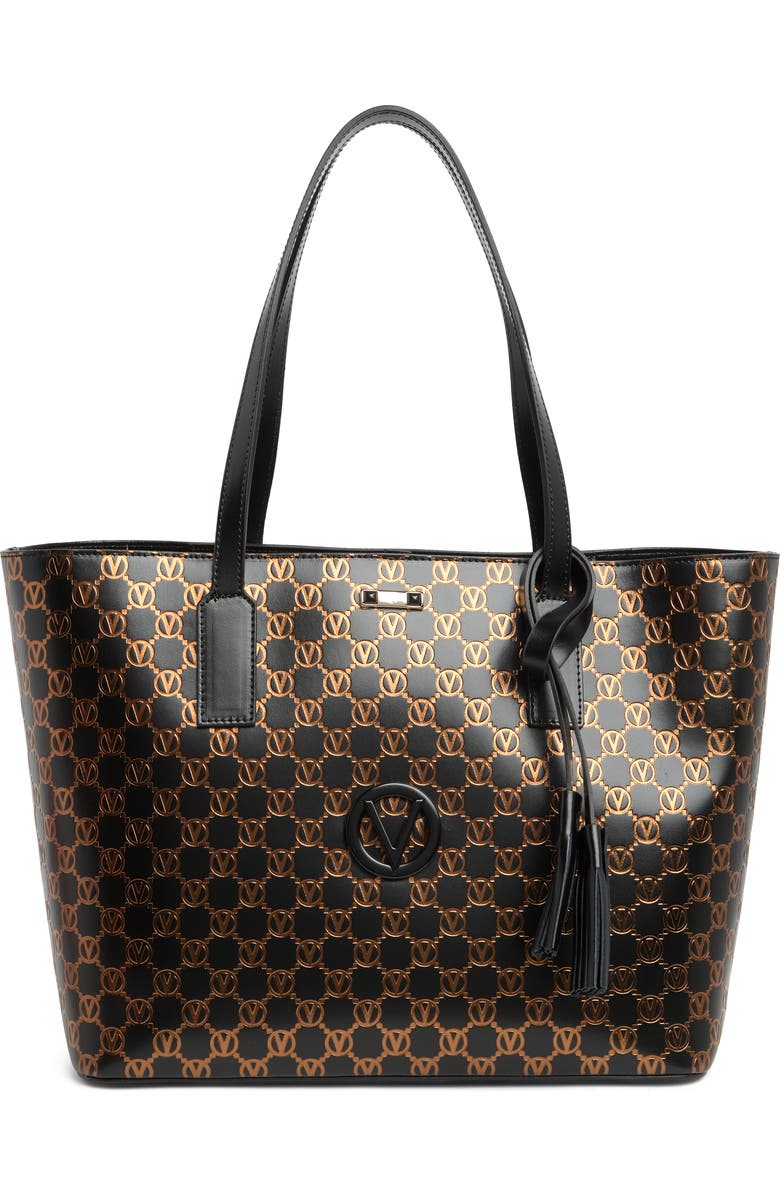 VALENTINO BY MARIO VALENTINO Soho Monogram Leather Tote Bag, Main, color,