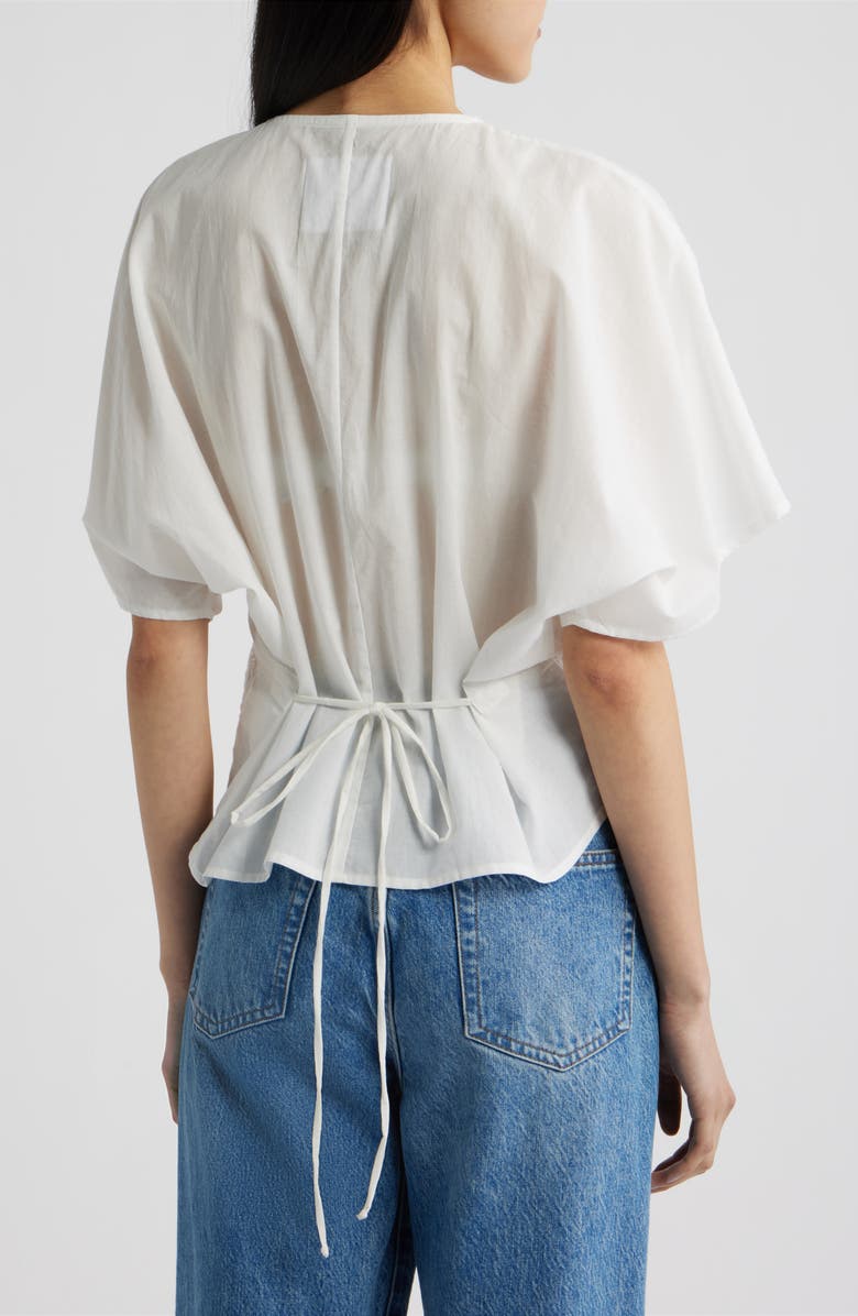 CISSA Eyelet Lace Button-Up Shirt, Alternate, color, White Vintage Lace