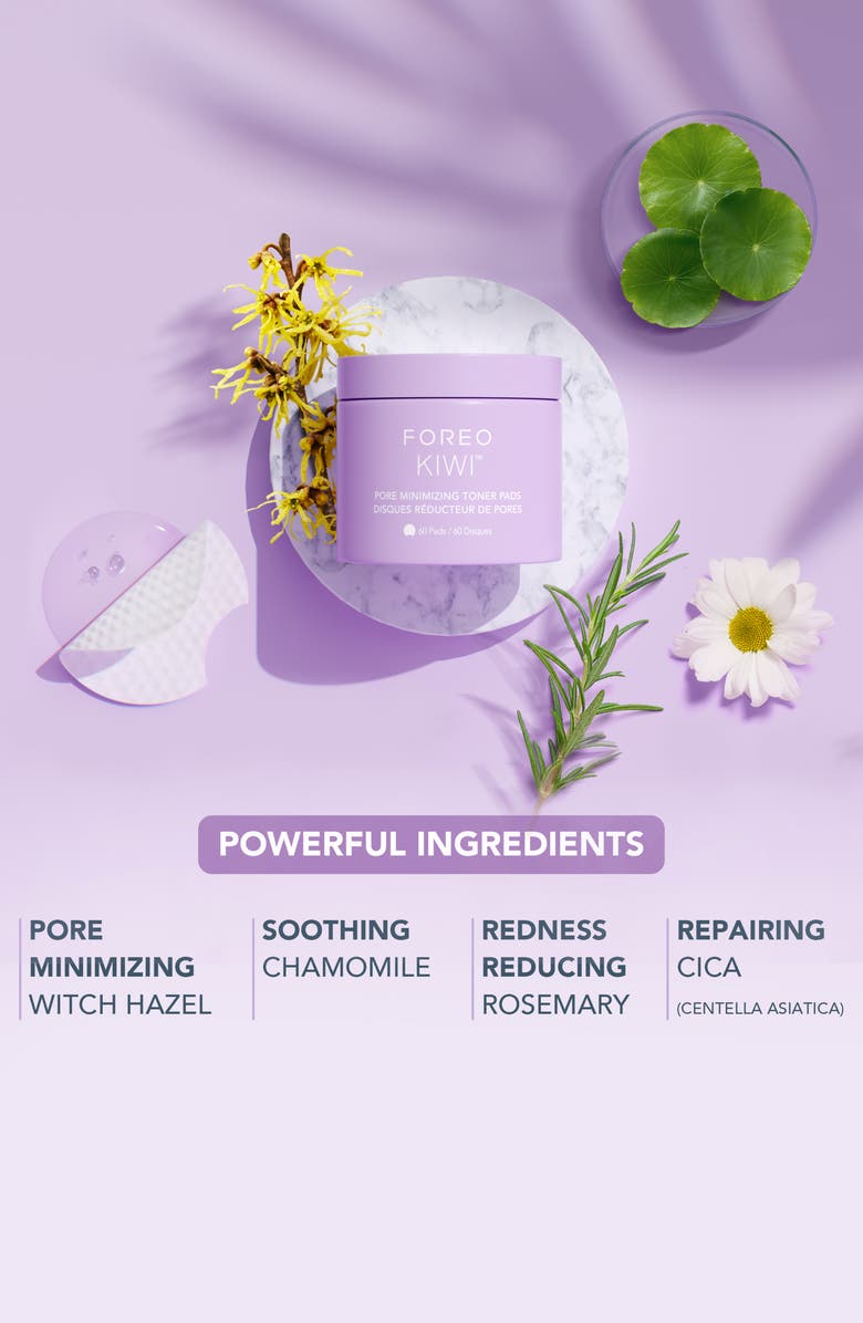 FOREO KIWI Pore Minimizing Toner Pads 60 pc, Alternate, color, NO COLOR