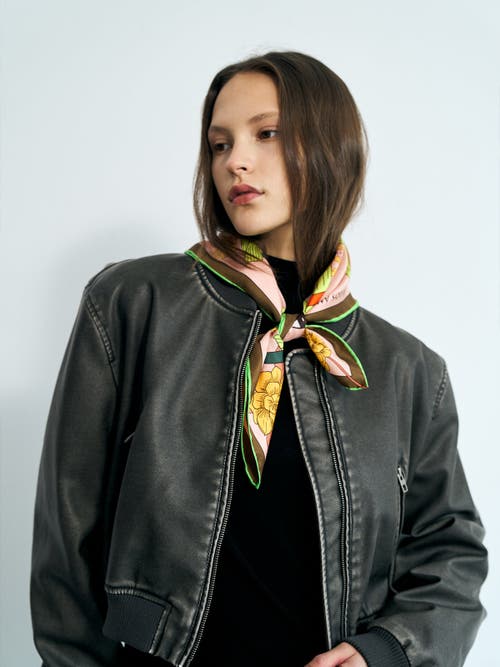 Lost Pattern Nyc House Of Frida Silk Bandana Scarf In Multi