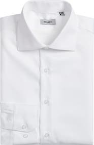 ZANETTI Solid Twill Dress Shirt