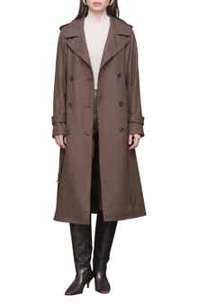Avec Les Filles Slouchy Double Breasted Trench Coat