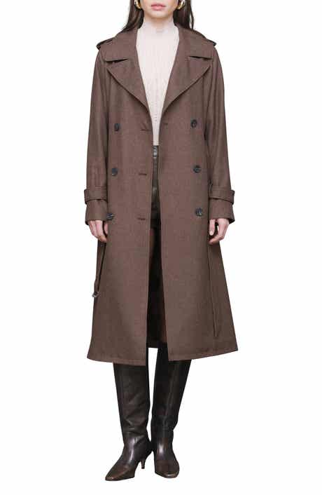 Avec Les Filles Slouchy Double Breasted Trench Coat