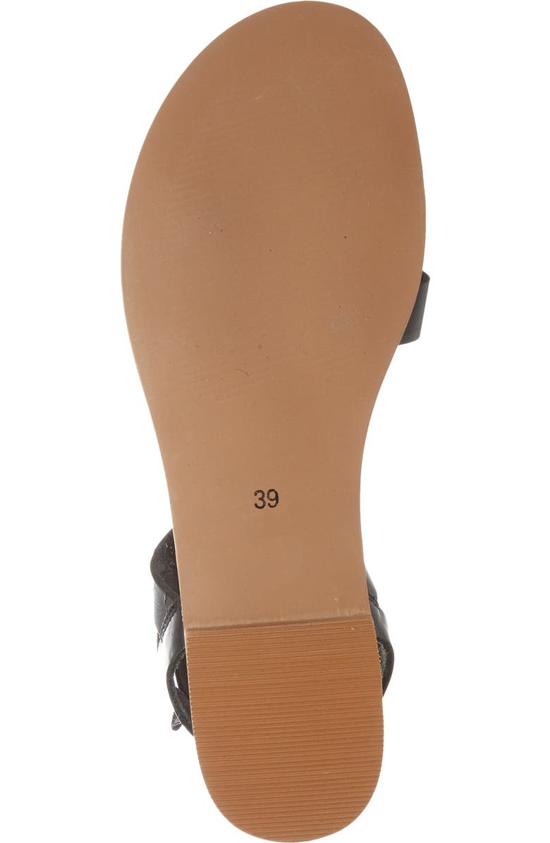 Topshop 'Herb' Lace-Up Flat Sandal, Alternate, color,