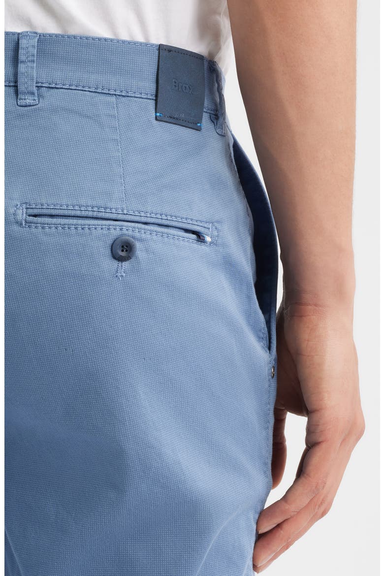 Fabio Micropattern Flat Front Cotton Blend Pants, Alternate, color, STORM