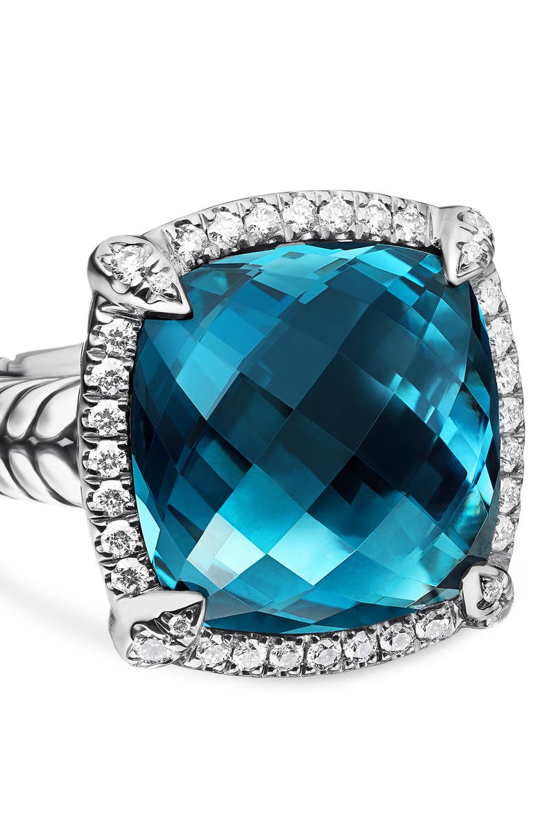 David Yurman Châtelaine Large Pavé Bezel Ring with Diamonds, Alternate, color, 