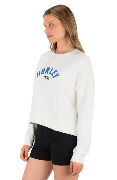 Hurley Worthy Boxy Cotton French Terry Graphic T-shirt In White