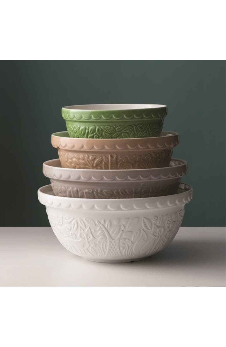 MASON CASH In The Forest Fox Size 12 Mixing Bowl, Cream, 4.25 Quart, Alternate, color, Cream