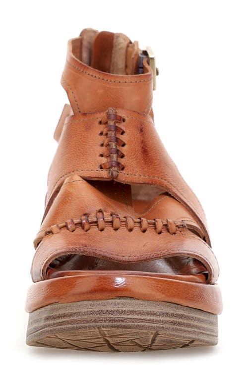 As98 A.s.98 Stanton Wedge Sandal In Whiskey