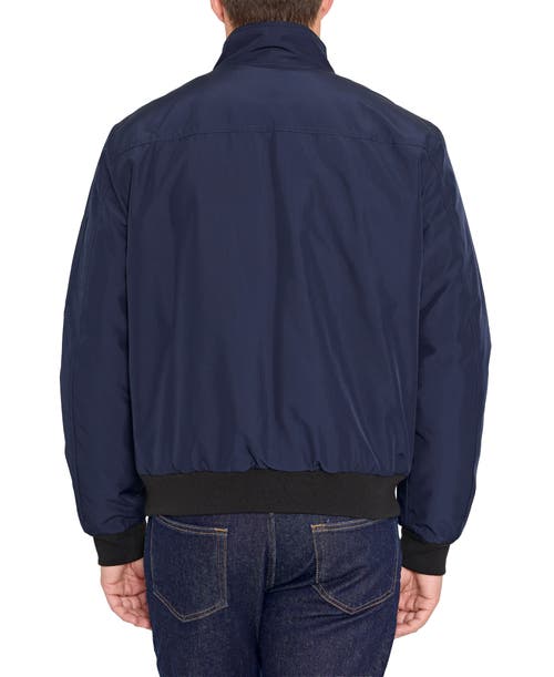Izod Tech Racer Bomber Jacket In Blue