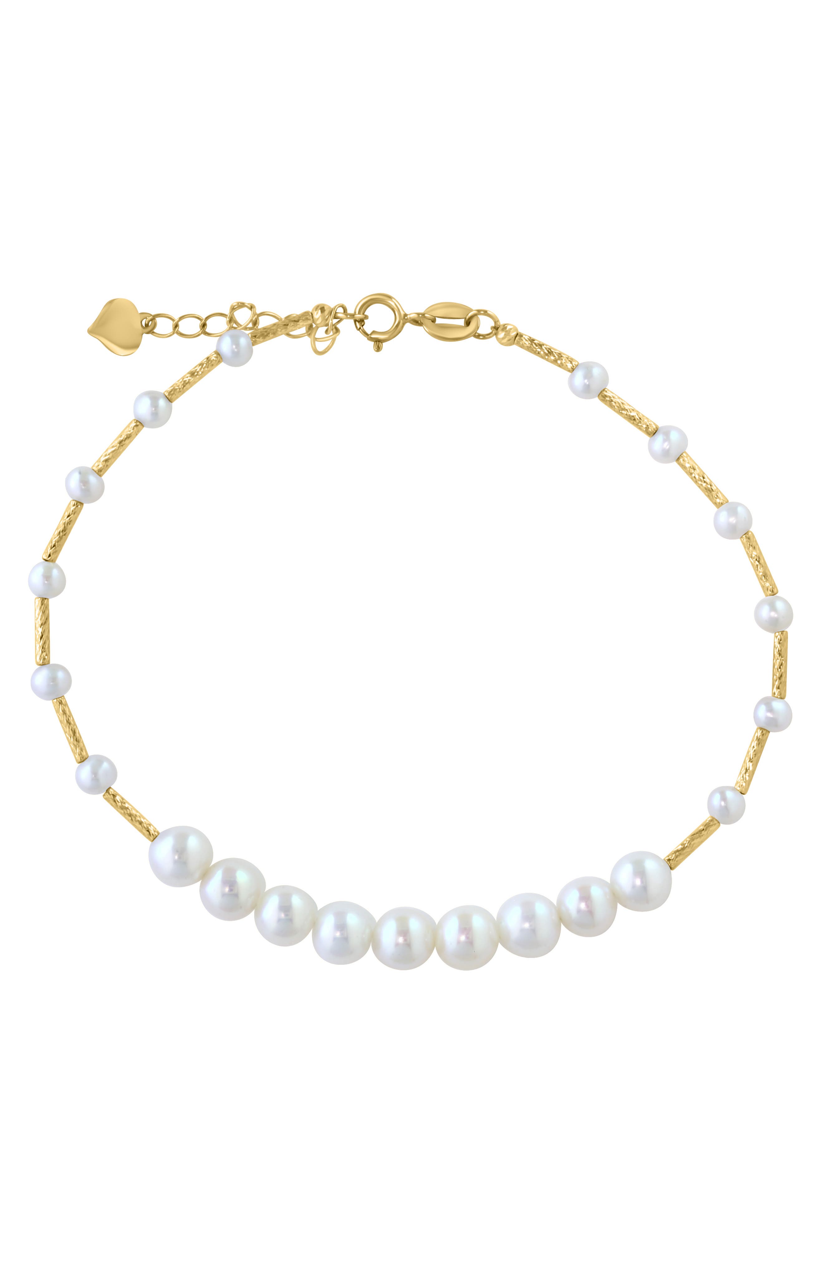 EFFY 14K Gold 3-5mm Freshwater Pearl Station Bracelet