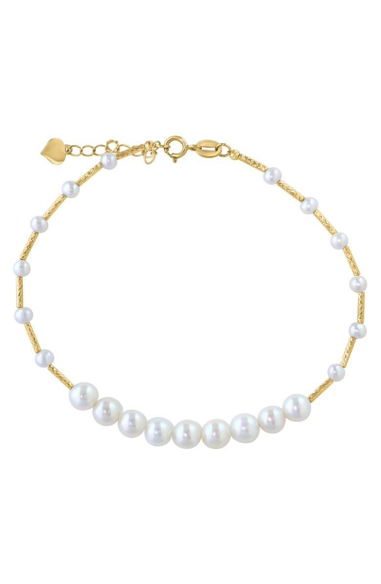 EFFY 14K Gold 3-5mm Freshwater Pearl Station Bracelet, Main, color,