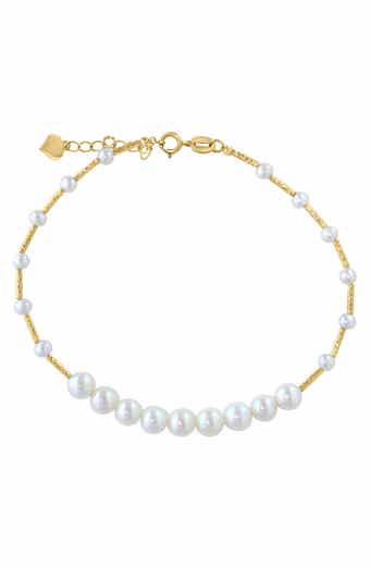 EFFY 14K Gold 3-5mm Freshwater Pearl Station Bracelet