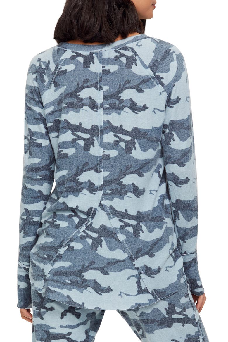 Kim Sierra Camo Print Tee, Alternate, color, BLUE MULTI