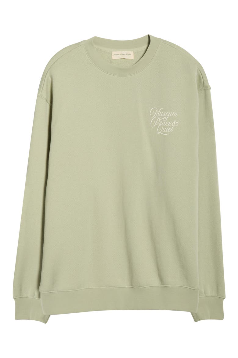 Scribe Cotton Sweatshirt, Alternate, color, SAGE