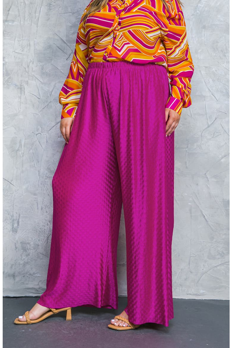 Jacquard Woven Pants, Alternate, color, FUCHSIA
