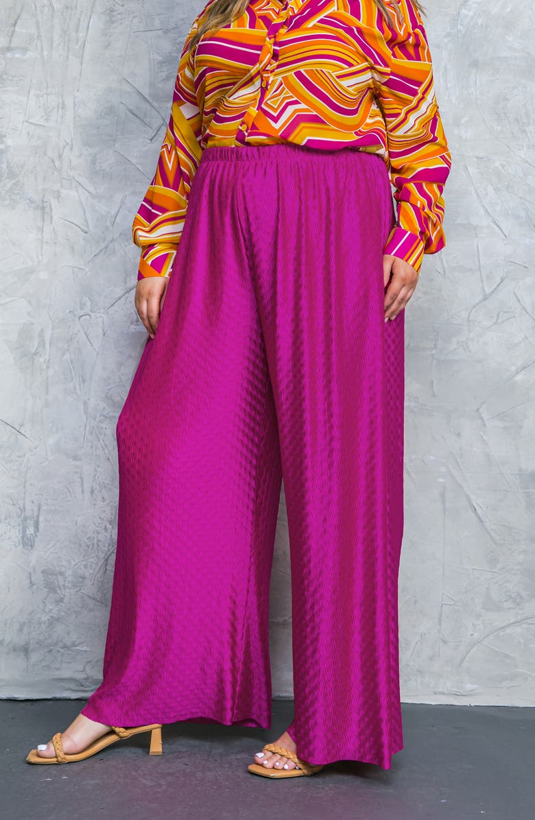 FLYING TOMATO Jacquard Woven Pants, Alternate, color, Fuchsia