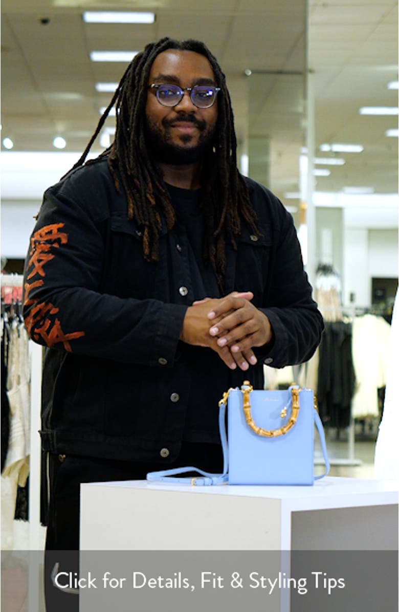 Small Bamboo Handle Leather Shopper, sales video thumbnail