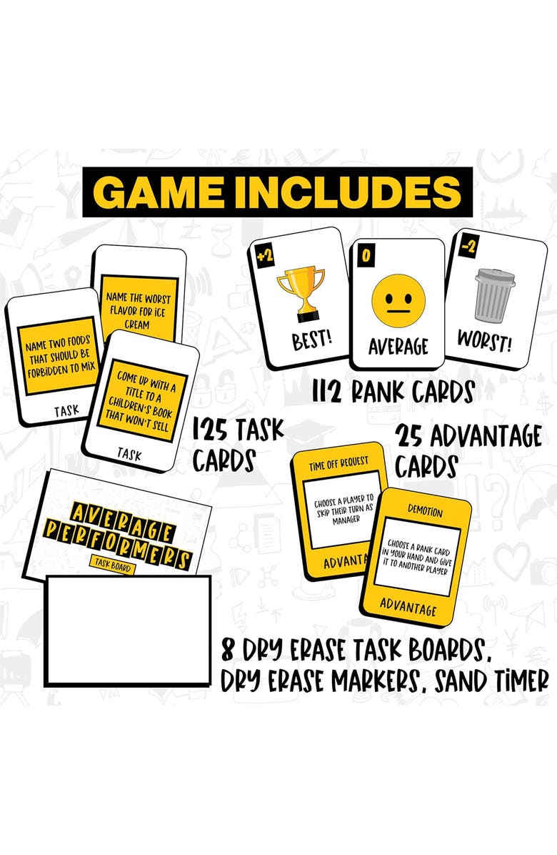 CratedWithLove Average Performers Family Party Game, Ages 10+, Alternate, color, Multicolored