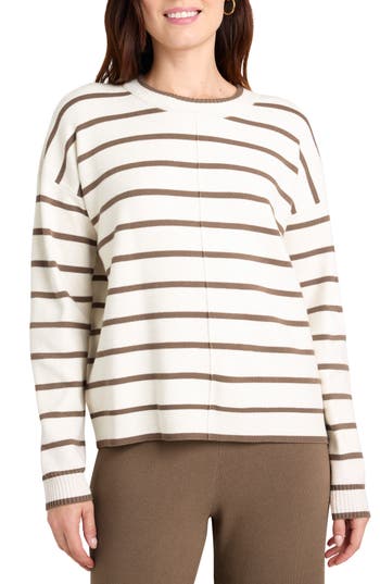SPLENDID SPLENDID X CELLA JANE STRIPE FRONT SEAM SWEATER