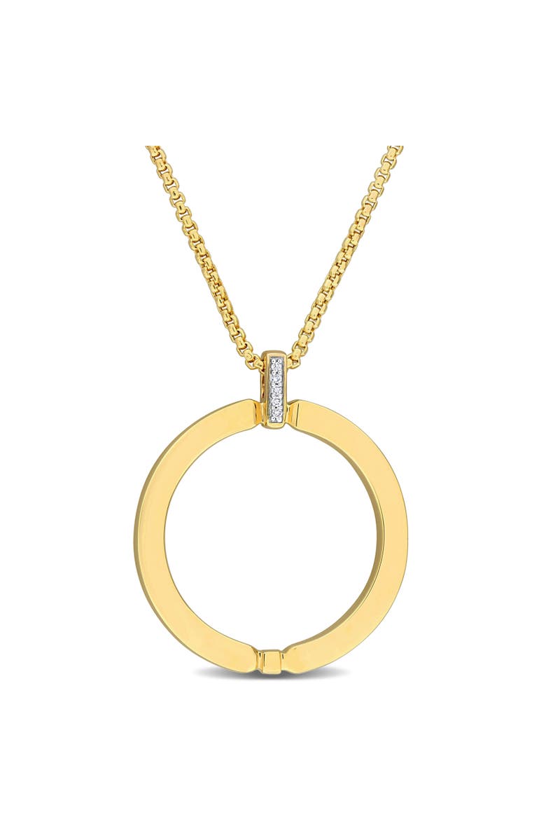 Julianna B. Diamond Accent Circle Pendant Necklace 14k, Main, color, Yellow Gold