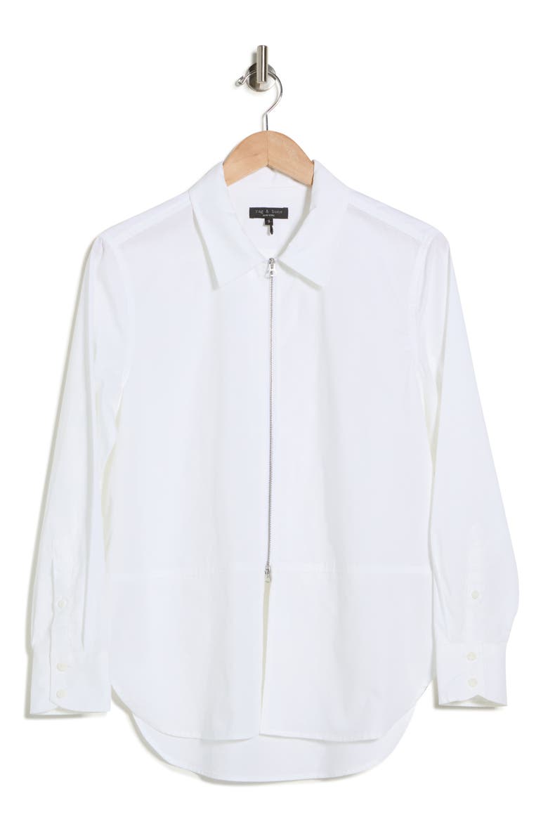 Bella Long Sleeve Poplin Shirt, Alternate, color, WHITE