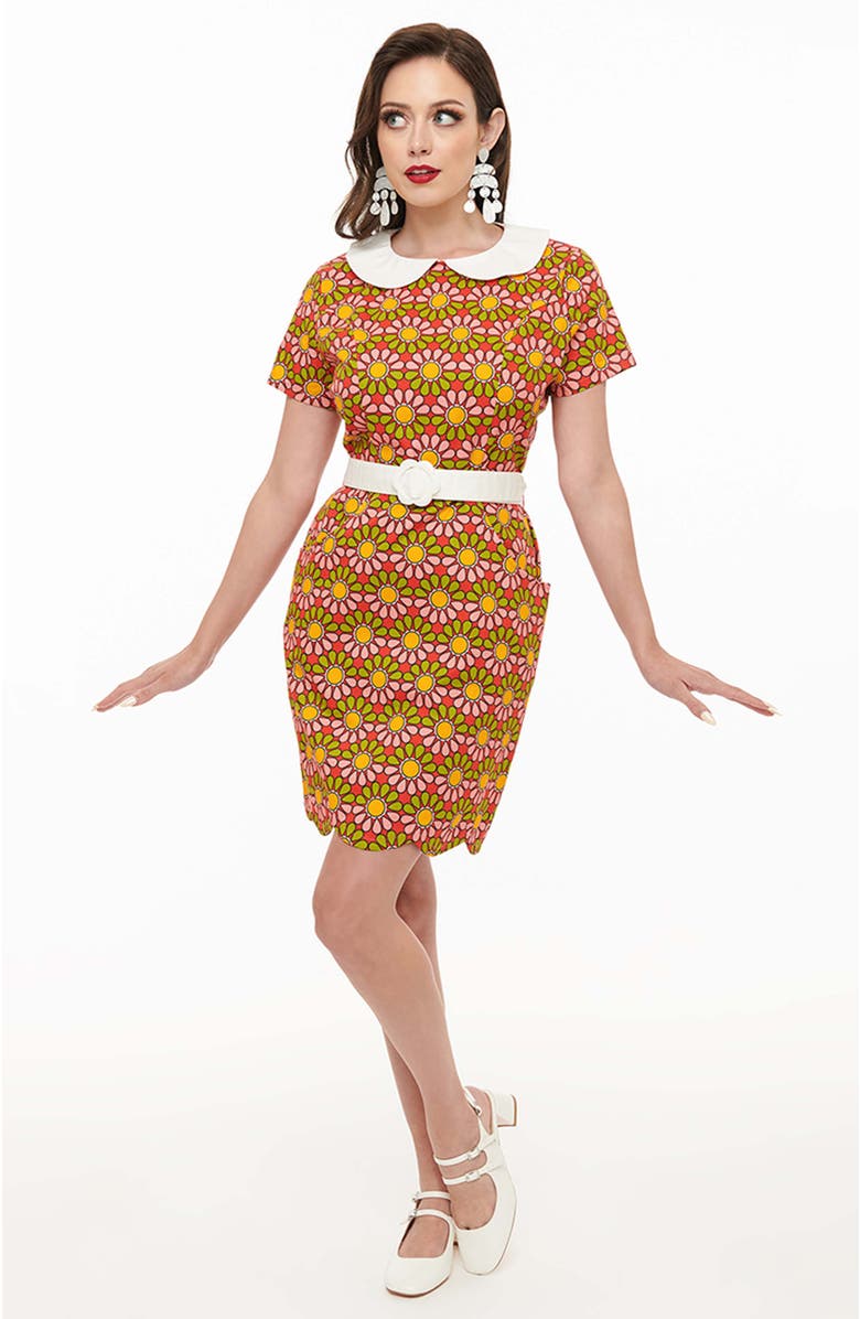 Smak Parlour Scalloped Hem A Line Dress, Main, color,